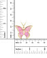 ფოტო #3 პროდუქტის Enamel Ombré Butterfly 18" Pendant Necklace in 14k Gold