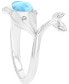 Larimar & Lab-Grown White Sapphire (1/20 ct. t.w.) Ring in Sterling Silver