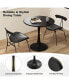 31.5" Round Dining Table with Anti-Slip PP Ring Modern Bistro Table for Dining Room