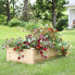 Фото #2 товара Wooden Fir Square Raised Garden Bed - 24 x 48.25 in - Natural