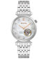 ფოტო #1 პროდუქტის Women's Automatic Classic Regatta Diamond-Accent Stainless Steel Bracelet Watch 32.2mm