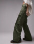 Фото #1 товара Topshop low rise y2k cargo trouser with eyelet details in khaki