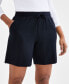 Фото #1 товара Petite Mid-Rise Drawstring Shorts, Created for Macy's