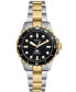 ფოტო #1 პროდუქტის Women's Blue Dive Three-Hand Two-Tone Stainless Steel Watch 36mm