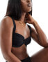 Hollister co-ord ribbed underwire bikini top in black Черный, S - фото #1