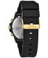 ფოტო #3 პროდუქტის Men's Chronograph Marine Star Black Silicone Strap Watch 44mm 98B278