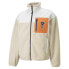 Фото #1 товара Puma Ami X Sherpa Full Zip Jacket Mens Beige Casual Athletic Outerwear 53599867