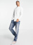 Фото #4 товара ASOS DESIGN slim fit oxford shirt with grandad collar in white