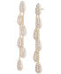 ფოტო #1 პროდუქტის Gold-Tone Pavé Pear-Shape Linear Drop Earrings