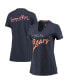 ფოტო #1 პროდუქტის Women's Navy Chicago Bears Riley V-Neck T-shirt