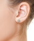 ფოტო #2 პროდუქტის EFFY® Diamond Halo Stud Earrings (3/8 ct. t.w.) in 14k Two-Tone Gold