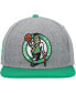 Фото #4 товара Men's Gray, Kelly Green Boston Celtics Classic Logo Two-Tone Snapback Hat