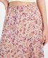 ფოტო #3 პროდუქტის Juniors' Printed Asymmetric Maxi Skirt