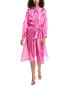 Фото #1 товара Beulah Slick Midi Dress Women's Pink All