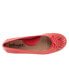 Фото #15 товара Softwalk Napa Laser S1806-600 Womens Red Wide Leather Ballet Flats Shoes