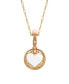 Фото #1 товара 2028 gold-Tone Pink Imitation Pearl Magnifying Glass Necklace