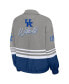 Фото #3 товара Women's Gray Distressed Kentucky Wildcats Vintage-Like Throwback Windbreaker Full-Zip Jacket