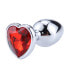 Butt Plug with Heart Jewel Corazón Red Scarlet Size M