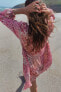Фото #4 товара Мини-платье с принтом в стиле пэчворк ZARA