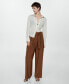 ფოტო #2 პროდუქტის Women's Belt Straight-Fit Pants