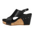 Фото #3 товара Corkys Tiffanee Studded Wedge Womens Black Casual Sandals 41-0266-BKSM