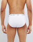 Calvin Klein Cotton Stretch 3-pack briefs in black, white and grey