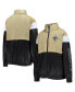 Big Boys Gold, Black New Orleans Saints Goal Line Stance Full-Zip Hoodie Windbreaker Gold, Black, XL - фото #1