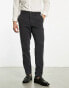 Фото #2 товара Jack & Jones Intelligence slim fit woven smart trouser in dark grey