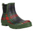 Фото #2 товара Corkys Yikes Plaid Round Toe Rain Booties Womens Green Casual Boots 80-9984-GNPL