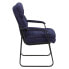 Фото #1 товара Navy Microfiber Executive Side Reception Chair With Sled Base
