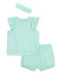 Фото #1 товара Комплект для малышей Little Me с шортами из маргариток и ободком