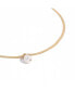 ფოტო #1 პროდუქტის Gold Plated Stainless Steel Chain with Freshwater Pearl Pendant - Juliet Necklace 16" For Women