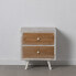 Nightstand COUNTRY Natural White Fir wood 50 x 35 x 55 cm MDF Wood