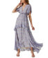 ფოტო #1 პროდუქტის Cherli Ruffled Lace-Up Cutout-Back Maxi Dress