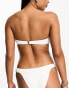 River Island hardware trim bandeau bikini top in white