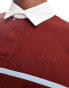 Фото #3 товара Levi's logo union chest stripe rugby polo in brown