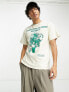 PacSun – T-Shirt in Creme mit „Flower Market“-Motiv