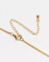 Фото #4 товара ASOS DESIGN waterproof stainless steel necklace with ring pendant in gold tone