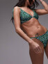 Фото #2 товара Topshop meadow floral tie side bikini bottoms in green