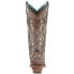 Фото #3 товара Corral Boots Glitter TooledInlay Snip Toe Cowboy Womens Brown Dress Boots C3331