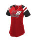 ფოტო #1 პროდუქტის Women's Red, Black 23XI Racing Game On Notch V-Neck T-shirt