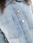 Фото #2 товара JJXX cropped denim jacket in light wash