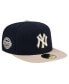 Фото #1 товара Men's Navy New York Yankees Canvas A-Frame 59FIFTY Fitted Hat