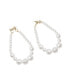 Women's White Beads Drop Earrings