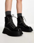 Фото #2 товара Circus NY Gail flatform chunky lace up low ankle boot in black