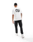 Фото #3 товара Pretty Green Hi Fi back print relaxed fit t-shirt in white