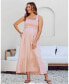 ფოტო #2 პროდუქტის Maternity Angel Shirred Dress in Pink