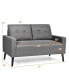 Modern Loveseat Sofa 55'' Upholstered Chair Couch with Soft Cushion