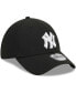 ფოტო #2 პროდუქტის Men's Black New York Yankees Logo 39THIRTY Flex Hat