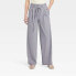 Фото #1 товара Women's High-Rise Wrap Tie Wide Leg Trousers - A New Day Dark Gray 8